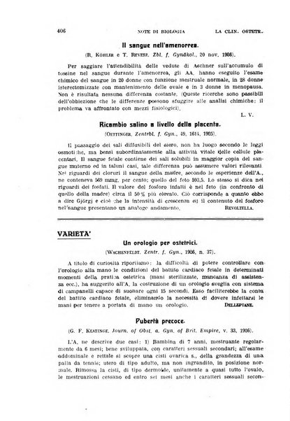 La clinica ostetrica rivista di ostetricia, ginecologia e pediatria. - A. 1, n. 1 (1899)-a. 40, n. 12 (dic. 1938)