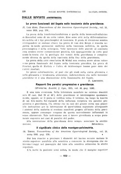 La clinica ostetrica rivista di ostetricia, ginecologia e pediatria. - A. 1, n. 1 (1899)-a. 40, n. 12 (dic. 1938)