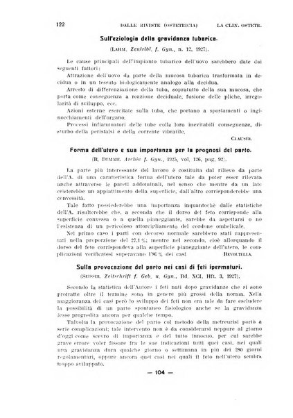 La clinica ostetrica rivista di ostetricia, ginecologia e pediatria. - A. 1, n. 1 (1899)-a. 40, n. 12 (dic. 1938)