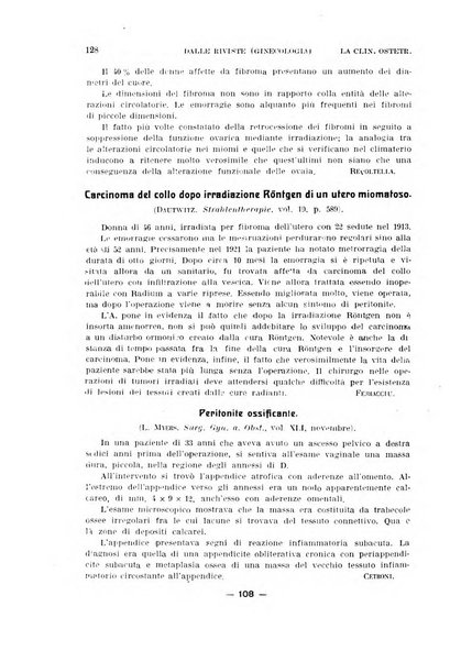 La clinica ostetrica rivista di ostetricia, ginecologia e pediatria. - A. 1, n. 1 (1899)-a. 40, n. 12 (dic. 1938)