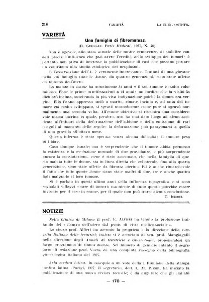 La clinica ostetrica rivista di ostetricia, ginecologia e pediatria. - A. 1, n. 1 (1899)-a. 40, n. 12 (dic. 1938)