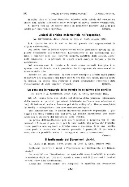 La clinica ostetrica rivista di ostetricia, ginecologia e pediatria. - A. 1, n. 1 (1899)-a. 40, n. 12 (dic. 1938)