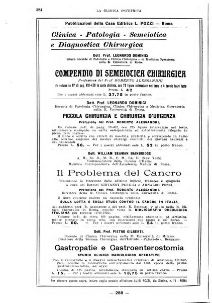 La clinica ostetrica rivista di ostetricia, ginecologia e pediatria. - A. 1, n. 1 (1899)-a. 40, n. 12 (dic. 1938)