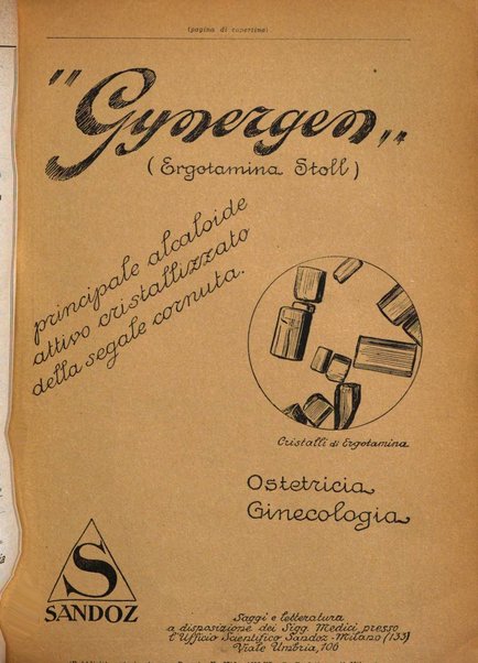 La clinica ostetrica rivista di ostetricia, ginecologia e pediatria. - A. 1, n. 1 (1899)-a. 40, n. 12 (dic. 1938)