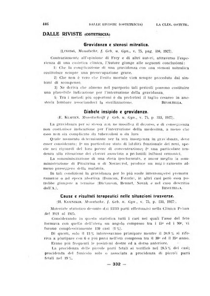 La clinica ostetrica rivista di ostetricia, ginecologia e pediatria. - A. 1, n. 1 (1899)-a. 40, n. 12 (dic. 1938)