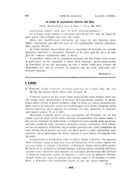 La clinica ostetrica rivista di ostetricia, ginecologia e pediatria. - A. 1, n. 1 (1899)-a. 40, n. 12 (dic. 1938)