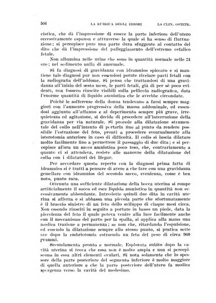 La clinica ostetrica rivista di ostetricia, ginecologia e pediatria. - A. 1, n. 1 (1899)-a. 40, n. 12 (dic. 1938)