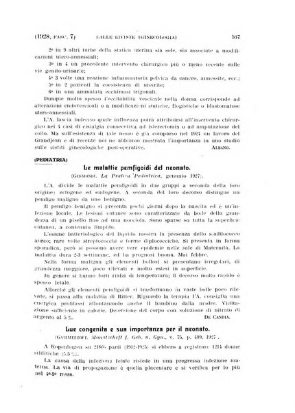 La clinica ostetrica rivista di ostetricia, ginecologia e pediatria. - A. 1, n. 1 (1899)-a. 40, n. 12 (dic. 1938)