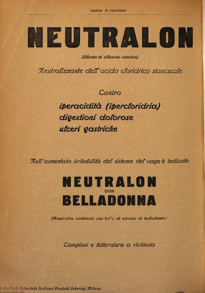 La clinica ostetrica rivista di ostetricia, ginecologia e pediatria. - A. 1, n. 1 (1899)-a. 40, n. 12 (dic. 1938)