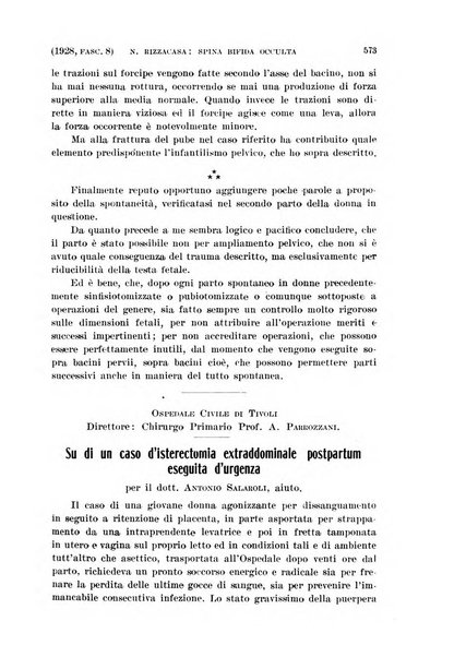 La clinica ostetrica rivista di ostetricia, ginecologia e pediatria. - A. 1, n. 1 (1899)-a. 40, n. 12 (dic. 1938)