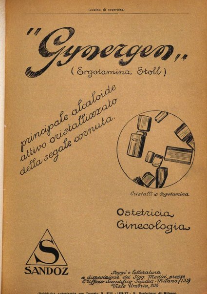 La clinica ostetrica rivista di ostetricia, ginecologia e pediatria. - A. 1, n. 1 (1899)-a. 40, n. 12 (dic. 1938)