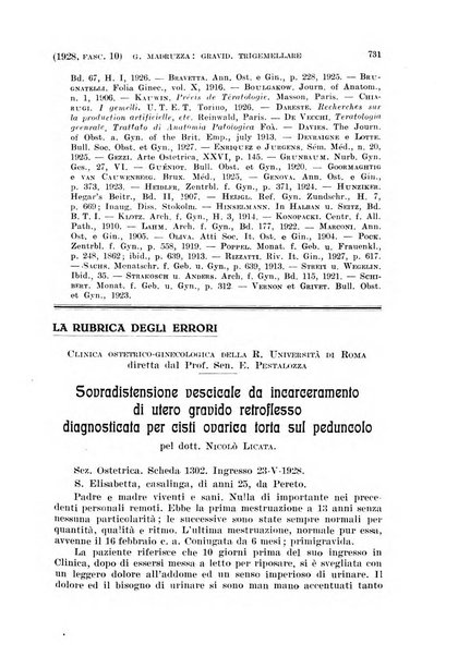 La clinica ostetrica rivista di ostetricia, ginecologia e pediatria. - A. 1, n. 1 (1899)-a. 40, n. 12 (dic. 1938)