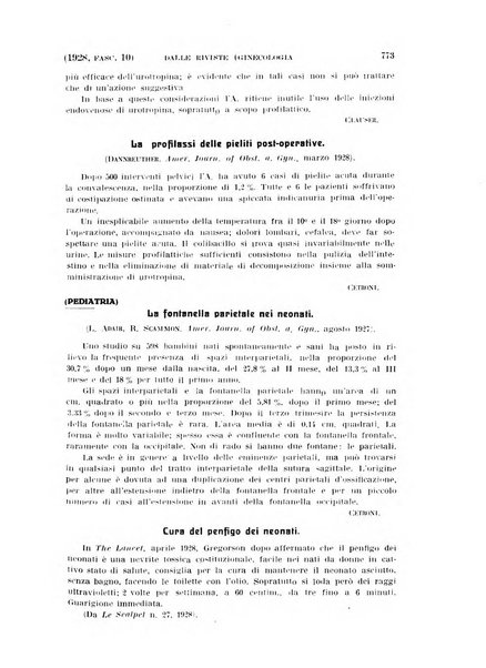 La clinica ostetrica rivista di ostetricia, ginecologia e pediatria. - A. 1, n. 1 (1899)-a. 40, n. 12 (dic. 1938)