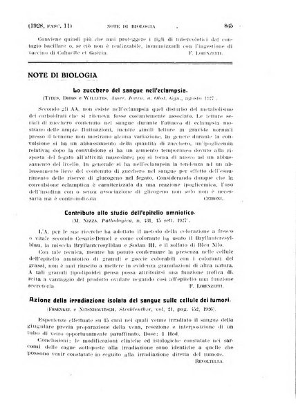 La clinica ostetrica rivista di ostetricia, ginecologia e pediatria. - A. 1, n. 1 (1899)-a. 40, n. 12 (dic. 1938)