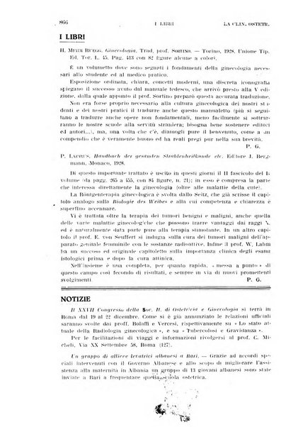 La clinica ostetrica rivista di ostetricia, ginecologia e pediatria. - A. 1, n. 1 (1899)-a. 40, n. 12 (dic. 1938)