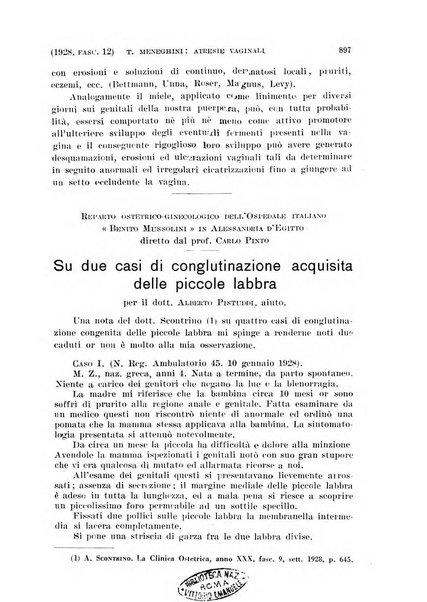 La clinica ostetrica rivista di ostetricia, ginecologia e pediatria. - A. 1, n. 1 (1899)-a. 40, n. 12 (dic. 1938)