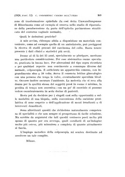 La clinica ostetrica rivista di ostetricia, ginecologia e pediatria. - A. 1, n. 1 (1899)-a. 40, n. 12 (dic. 1938)