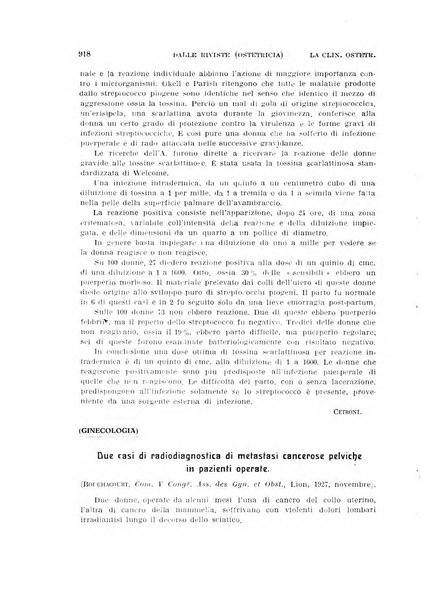 La clinica ostetrica rivista di ostetricia, ginecologia e pediatria. - A. 1, n. 1 (1899)-a. 40, n. 12 (dic. 1938)