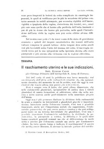 La clinica ostetrica rivista di ostetricia, ginecologia e pediatria. - A. 1, n. 1 (1899)-a. 40, n. 12 (dic. 1938)