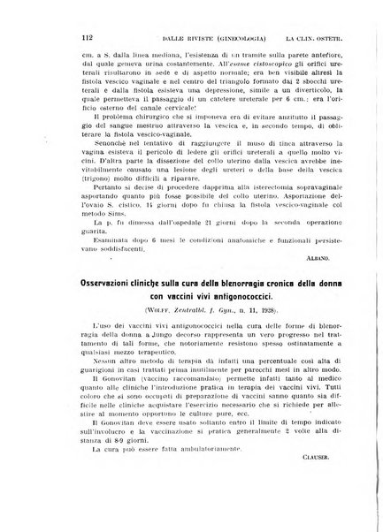 La clinica ostetrica rivista di ostetricia, ginecologia e pediatria. - A. 1, n. 1 (1899)-a. 40, n. 12 (dic. 1938)