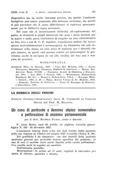 La clinica ostetrica rivista di ostetricia, ginecologia e pediatria. - A. 1, n. 1 (1899)-a. 40, n. 12 (dic. 1938)