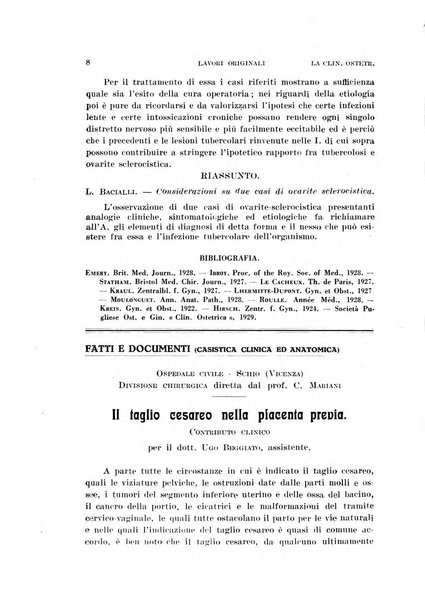 La clinica ostetrica rivista di ostetricia, ginecologia e pediatria. - A. 1, n. 1 (1899)-a. 40, n. 12 (dic. 1938)