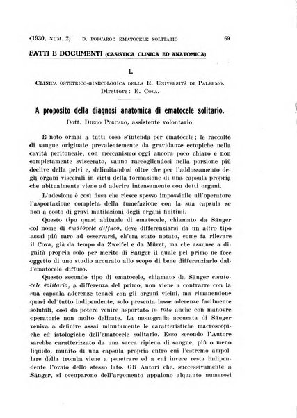 La clinica ostetrica rivista di ostetricia, ginecologia e pediatria. - A. 1, n. 1 (1899)-a. 40, n. 12 (dic. 1938)