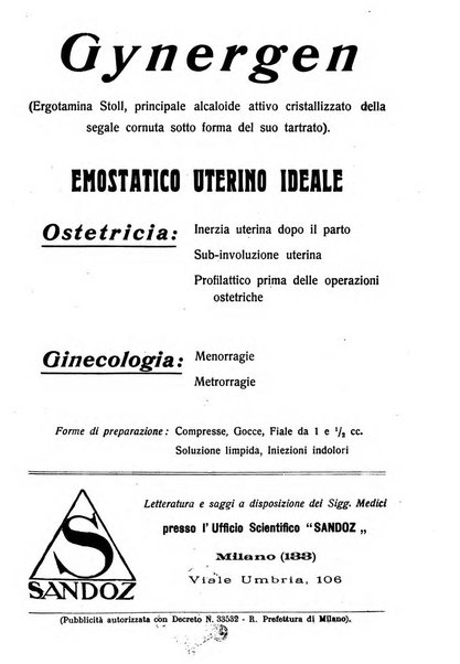 La clinica ostetrica rivista di ostetricia, ginecologia e pediatria. - A. 1, n. 1 (1899)-a. 40, n. 12 (dic. 1938)