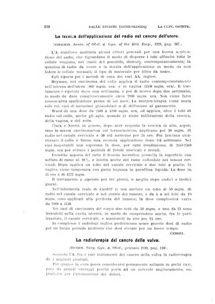 La clinica ostetrica rivista di ostetricia, ginecologia e pediatria. - A. 1, n. 1 (1899)-a. 40, n. 12 (dic. 1938)