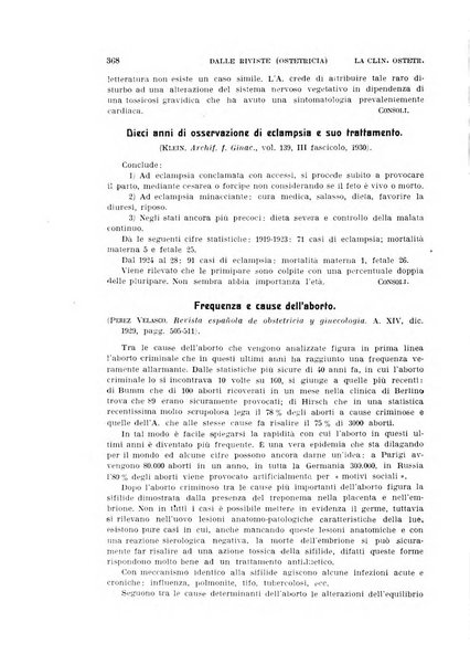 La clinica ostetrica rivista di ostetricia, ginecologia e pediatria. - A. 1, n. 1 (1899)-a. 40, n. 12 (dic. 1938)