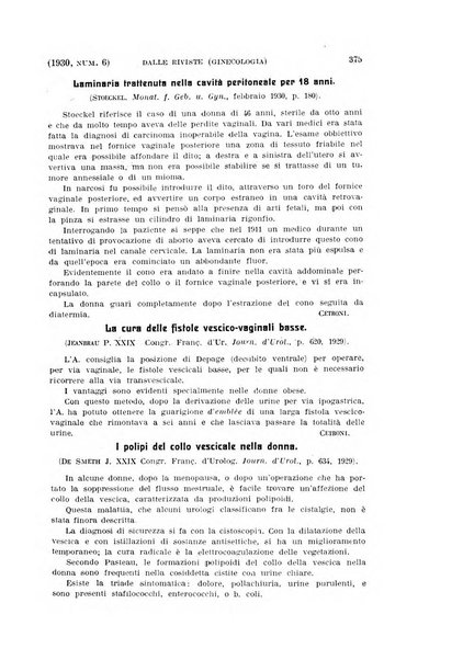 La clinica ostetrica rivista di ostetricia, ginecologia e pediatria. - A. 1, n. 1 (1899)-a. 40, n. 12 (dic. 1938)