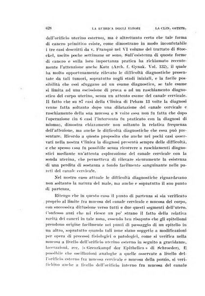 La clinica ostetrica rivista di ostetricia, ginecologia e pediatria. - A. 1, n. 1 (1899)-a. 40, n. 12 (dic. 1938)