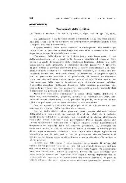 La clinica ostetrica rivista di ostetricia, ginecologia e pediatria. - A. 1, n. 1 (1899)-a. 40, n. 12 (dic. 1938)