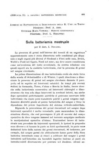 La clinica ostetrica rivista di ostetricia, ginecologia e pediatria. - A. 1, n. 1 (1899)-a. 40, n. 12 (dic. 1938)