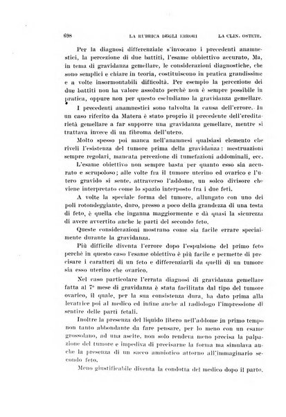 La clinica ostetrica rivista di ostetricia, ginecologia e pediatria. - A. 1, n. 1 (1899)-a. 40, n. 12 (dic. 1938)