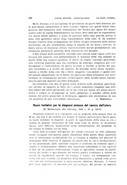 La clinica ostetrica rivista di ostetricia, ginecologia e pediatria. - A. 1, n. 1 (1899)-a. 40, n. 12 (dic. 1938)