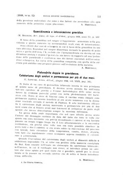 La clinica ostetrica rivista di ostetricia, ginecologia e pediatria. - A. 1, n. 1 (1899)-a. 40, n. 12 (dic. 1938)