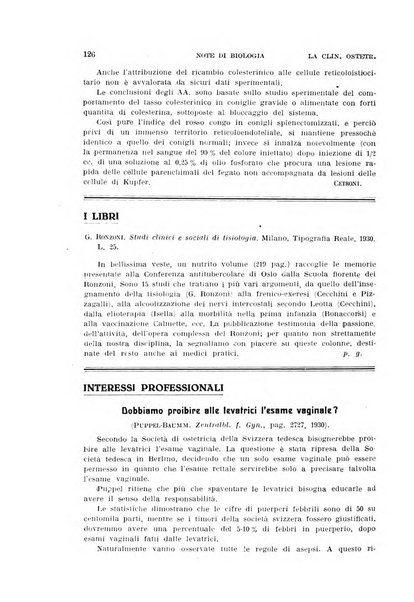 La clinica ostetrica rivista di ostetricia, ginecologia e pediatria. - A. 1, n. 1 (1899)-a. 40, n. 12 (dic. 1938)