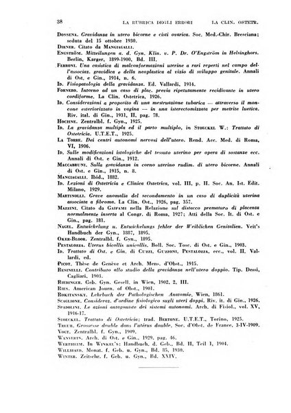 La clinica ostetrica rivista di ostetricia, ginecologia e pediatria. - A. 1, n. 1 (1899)-a. 40, n. 12 (dic. 1938)