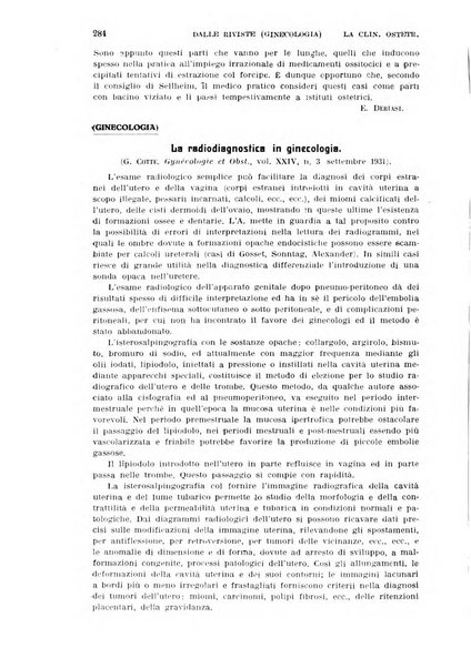 La clinica ostetrica rivista di ostetricia, ginecologia e pediatria. - A. 1, n. 1 (1899)-a. 40, n. 12 (dic. 1938)