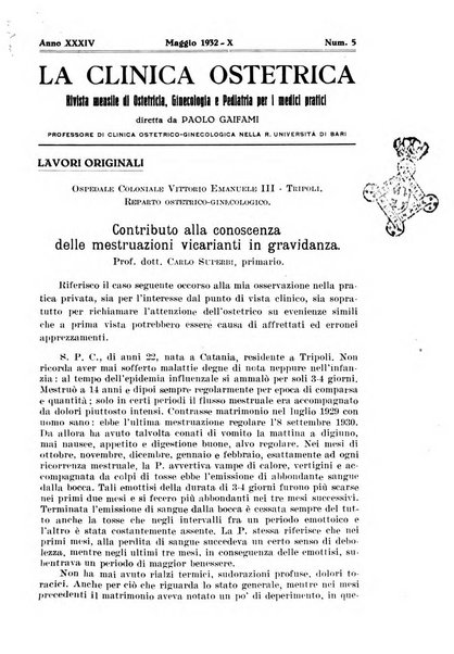 La clinica ostetrica rivista di ostetricia, ginecologia e pediatria. - A. 1, n. 1 (1899)-a. 40, n. 12 (dic. 1938)