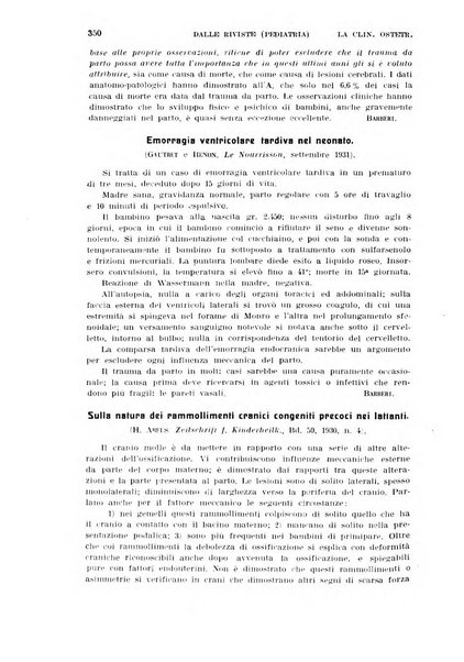 La clinica ostetrica rivista di ostetricia, ginecologia e pediatria. - A. 1, n. 1 (1899)-a. 40, n. 12 (dic. 1938)