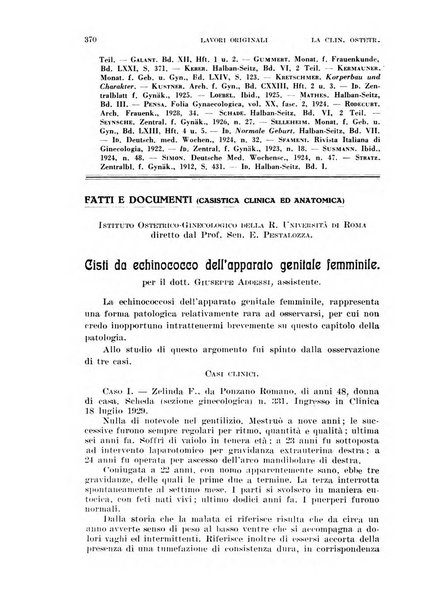 La clinica ostetrica rivista di ostetricia, ginecologia e pediatria. - A. 1, n. 1 (1899)-a. 40, n. 12 (dic. 1938)