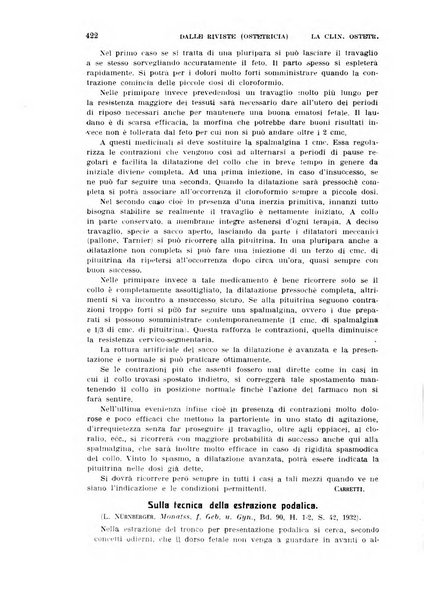 La clinica ostetrica rivista di ostetricia, ginecologia e pediatria. - A. 1, n. 1 (1899)-a. 40, n. 12 (dic. 1938)