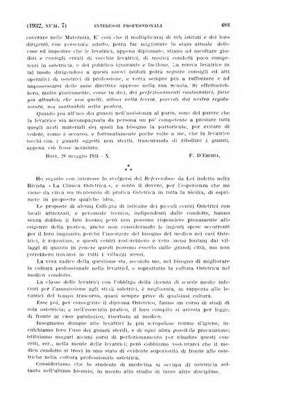 La clinica ostetrica rivista di ostetricia, ginecologia e pediatria. - A. 1, n. 1 (1899)-a. 40, n. 12 (dic. 1938)