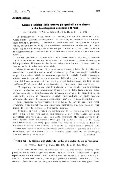 La clinica ostetrica rivista di ostetricia, ginecologia e pediatria. - A. 1, n. 1 (1899)-a. 40, n. 12 (dic. 1938)