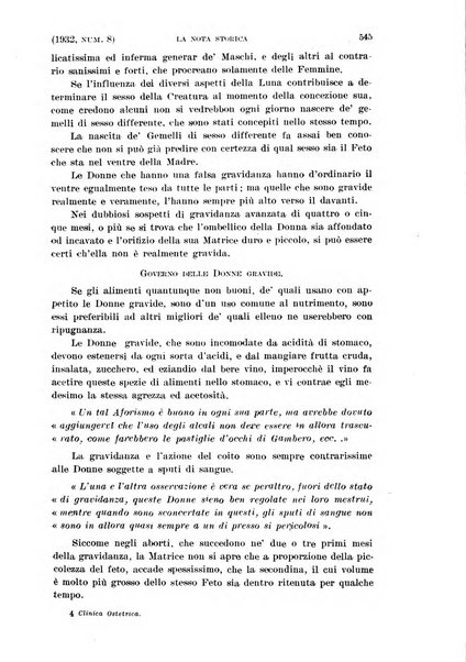 La clinica ostetrica rivista di ostetricia, ginecologia e pediatria. - A. 1, n. 1 (1899)-a. 40, n. 12 (dic. 1938)