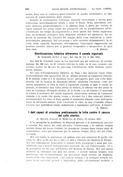 La clinica ostetrica rivista di ostetricia, ginecologia e pediatria. - A. 1, n. 1 (1899)-a. 40, n. 12 (dic. 1938)