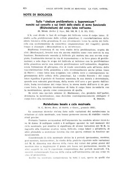 La clinica ostetrica rivista di ostetricia, ginecologia e pediatria. - A. 1, n. 1 (1899)-a. 40, n. 12 (dic. 1938)