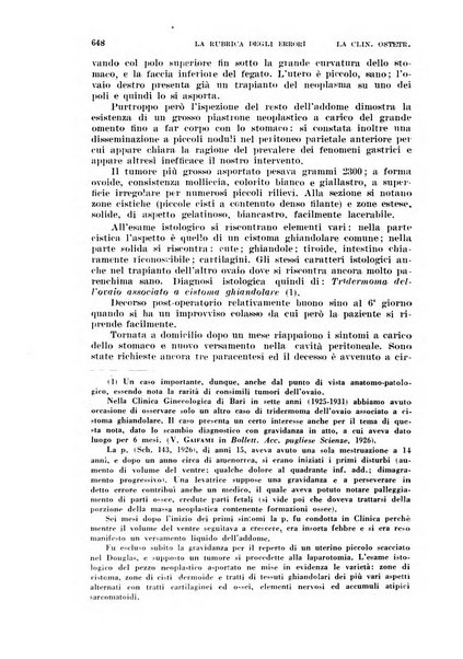 La clinica ostetrica rivista di ostetricia, ginecologia e pediatria. - A. 1, n. 1 (1899)-a. 40, n. 12 (dic. 1938)